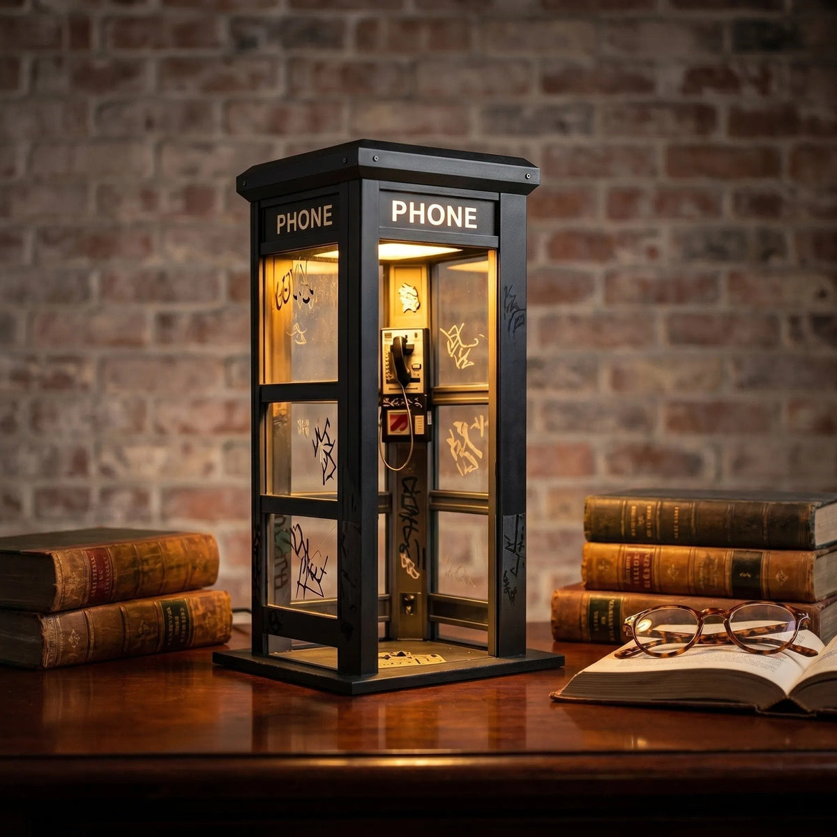 NoirBooth Glow - Vintage Phone Booth Ambient Lamp – image 14