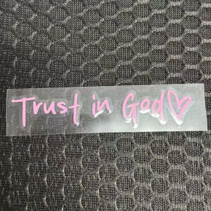 DivineRide – God Car Rearview Mirror Sticker – Pink（2pcs）