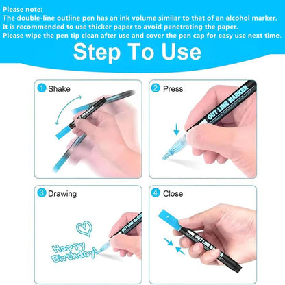 GlowStroke – Double Line Outline Marker Pens – image 11