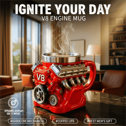 Ultimate V8 Engine Stainless Steel 3D Mug & A Gearhead's Dream – image 3