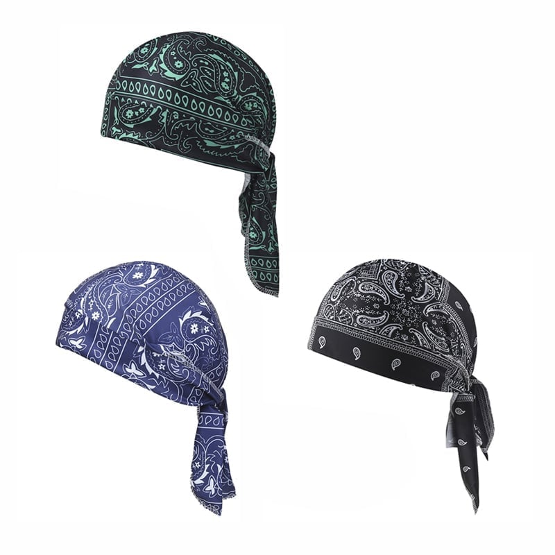 SweatShield – Performance Cycling Cap – Navy Blue+Black+Dark Green-Black