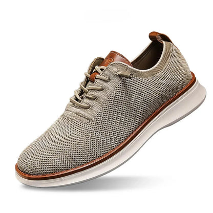 Braxen™ – Lightweight Breathable Knit Sneakers – Beige / 6