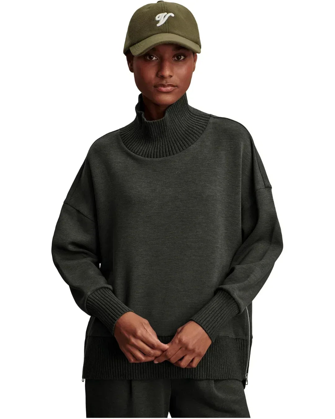Elyse™ – Turtleneck Knit Set – Green / S