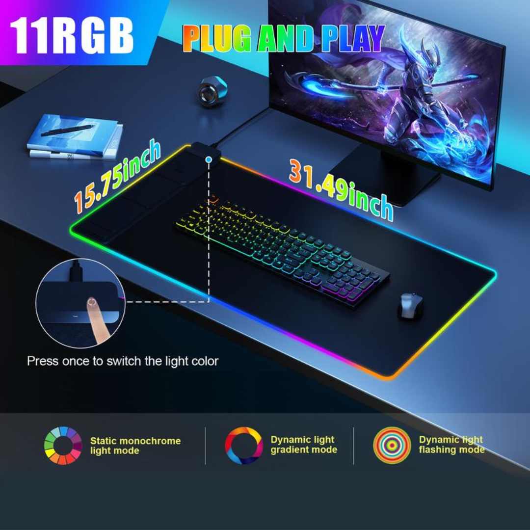 LumiDesk – RGB Waterproof Gaming Mouse Pad – image 3