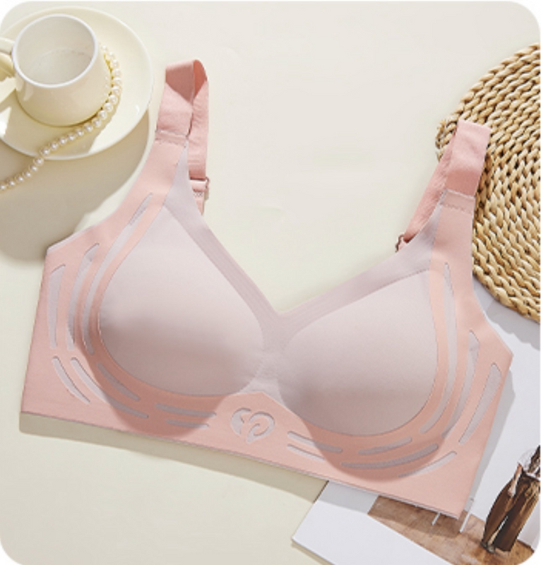Comfortique – Premium Wireless Lift & Support Bra – Pink / M