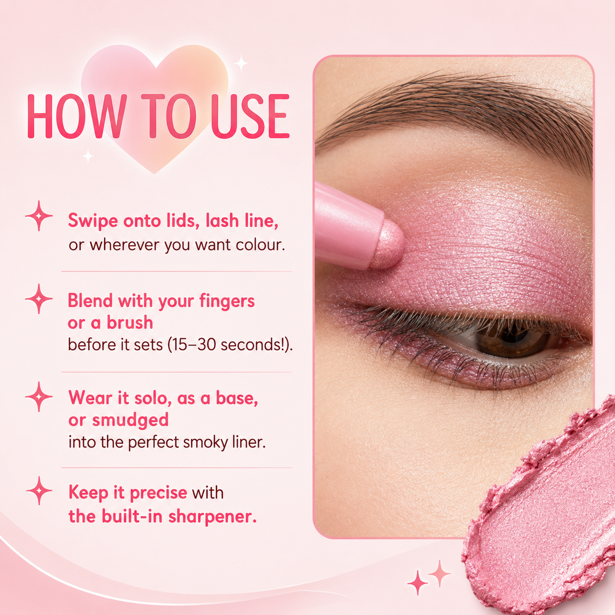 ColorLuxe – Rich Pigment Waterproof Eyeshadow Stick – image 5