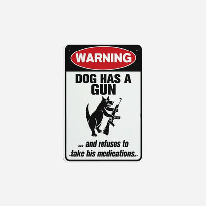 WittyGuard – Funny Dog Warning Sign – Dog / S（6*8in）
