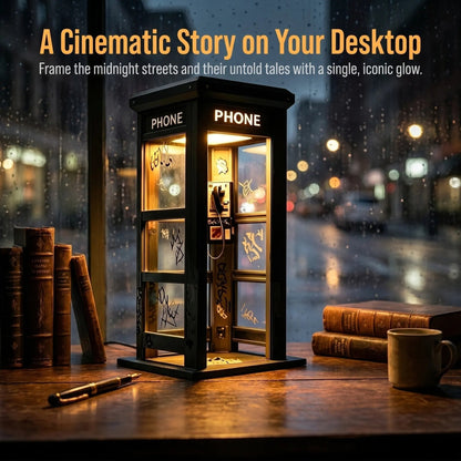 NoirBooth Glow - Vintage Phone Booth Ambient Lamp – image 4