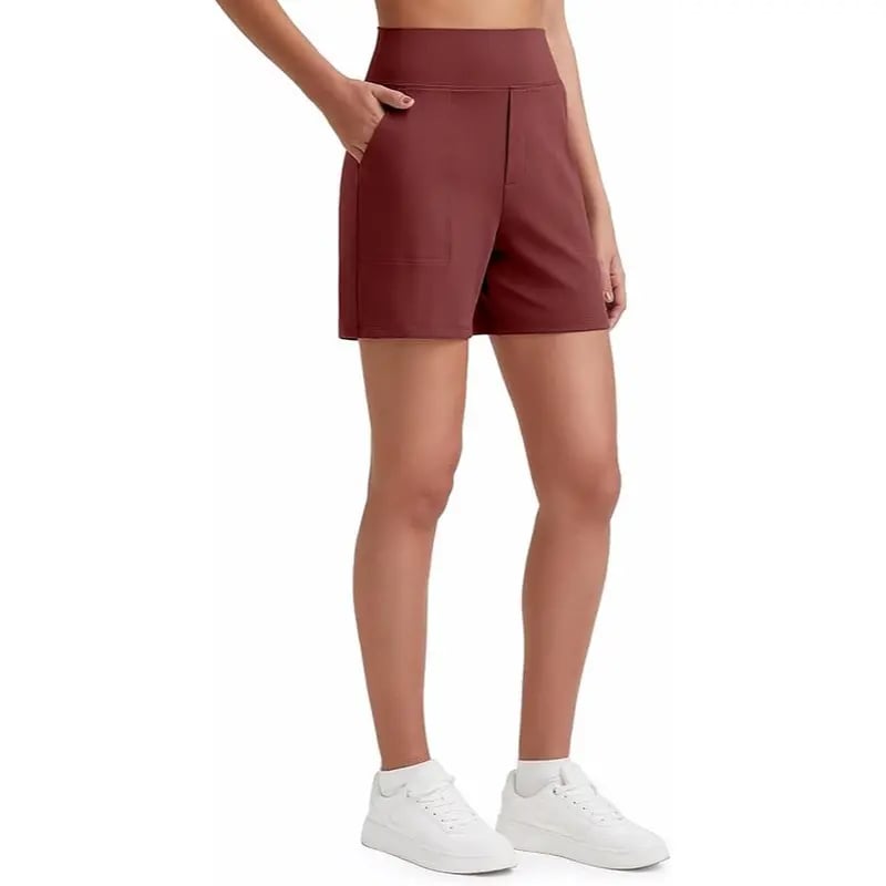 AeroFit – Breathable Summer Athletic Shorts – Dark Burgundy / XS