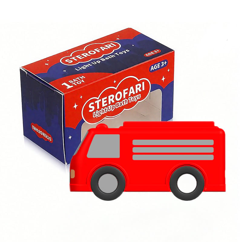AquaGlow – Light Up Bath Toys for Kids – Fire Truck