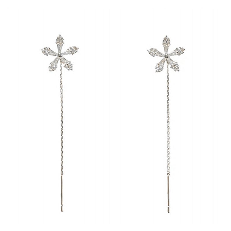 BloomSpark – Shiny Diamond Flower Earrings – image 8