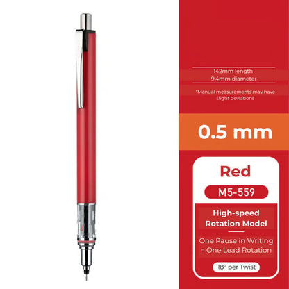 WritePro – Advance Mechanical Pencil M5-559, 0.3 mm – 0.7 mm – Red 0.5 mm