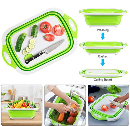 BBQ & Meal Prep Tub | Collapsible Prep Tub – Forest Green / S (37× 27 × 11 cm)