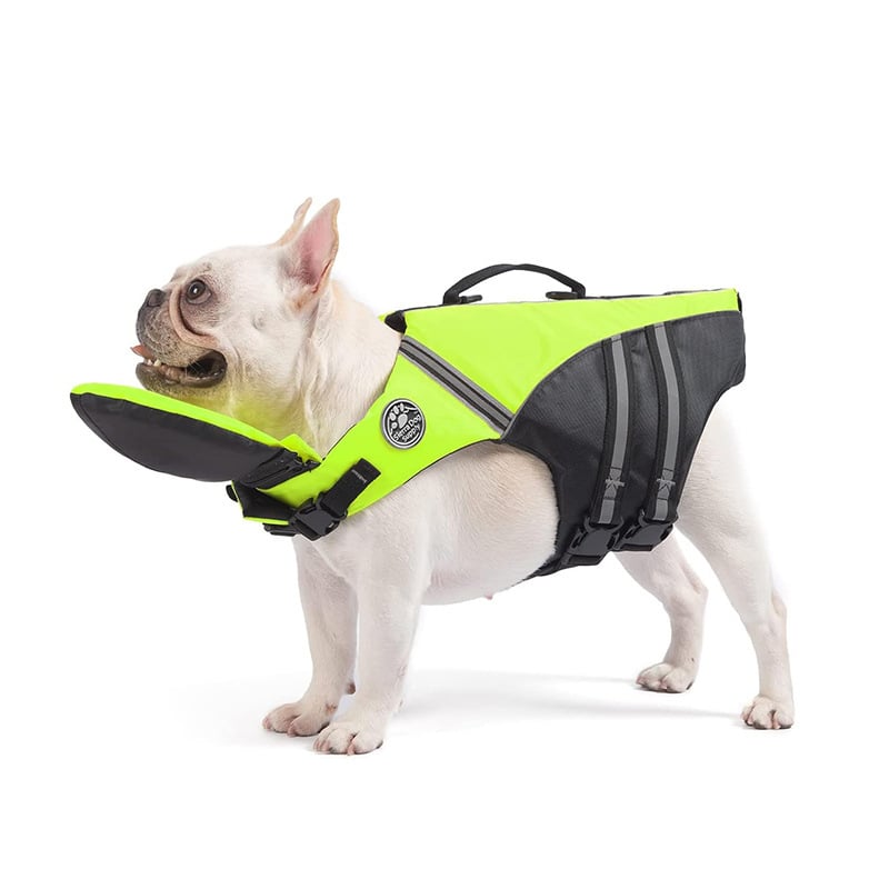 AquaPaw – High Buoyancy Dog Life Jacket – Fluorescent Green / XS