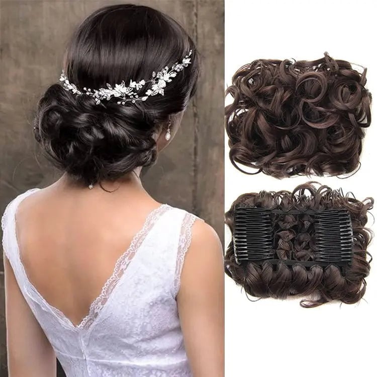 CurlNest – Messy Bun for Everyday Chic Looks – Dark Brown