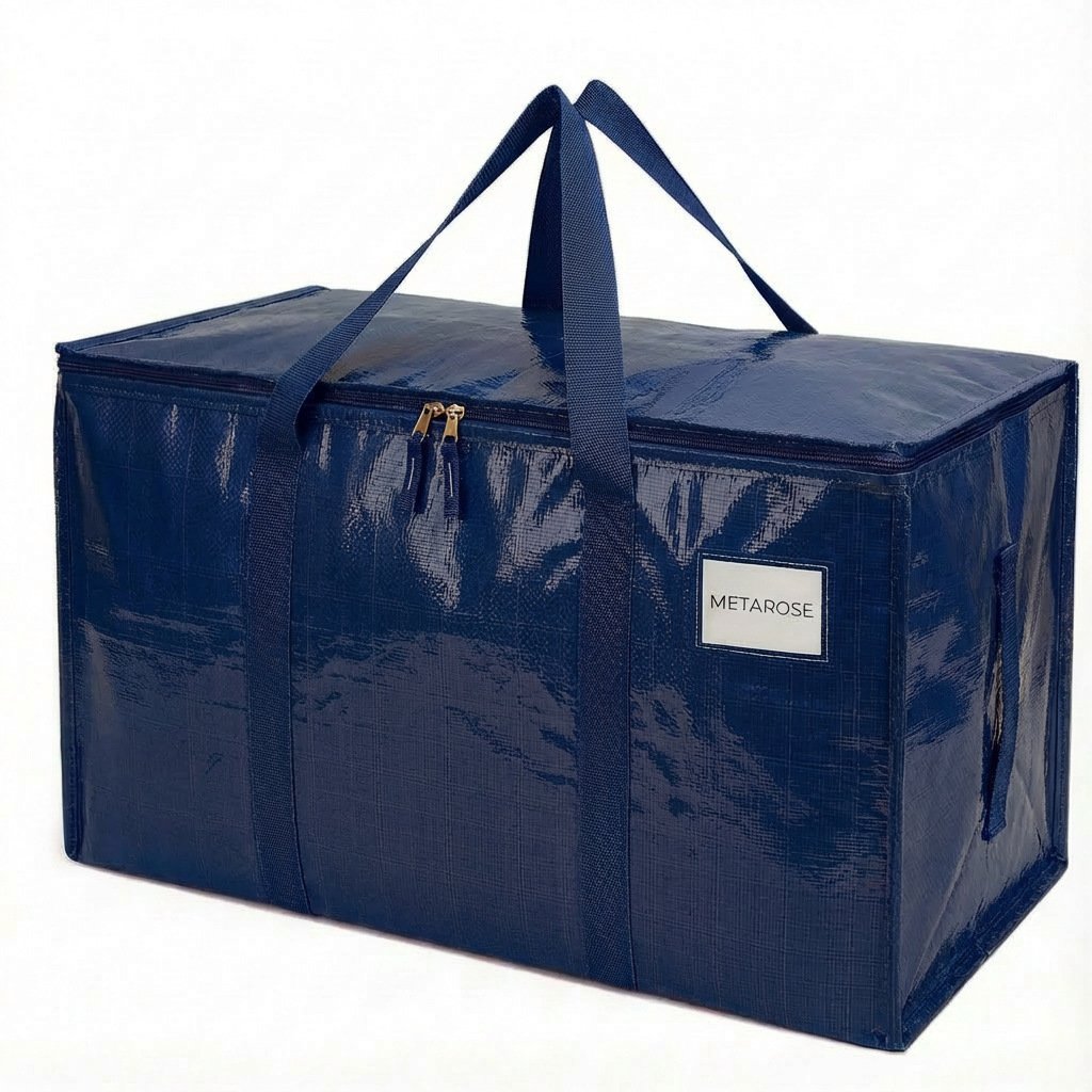 24 Gallon Extra Large Heavy Duty Foldable Moving Bags – Dark Blue