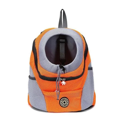 PawStride – Airy Summer Outdoor Backpack for Pets – Small Dogs (1-3kg) / ORANGE
