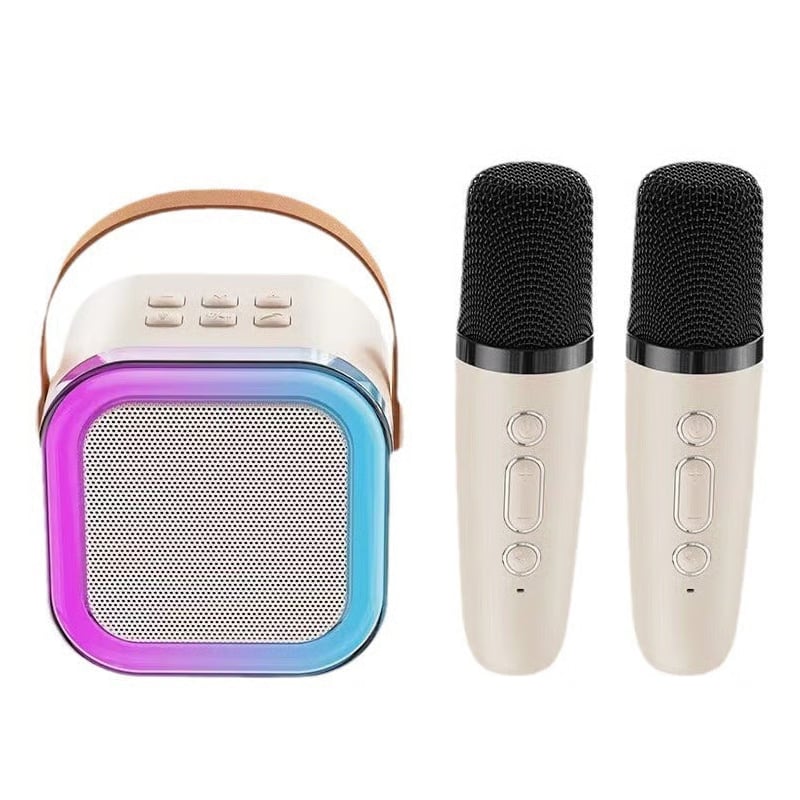 BeatVox – Mini Karaoke Speaker with Mics – White