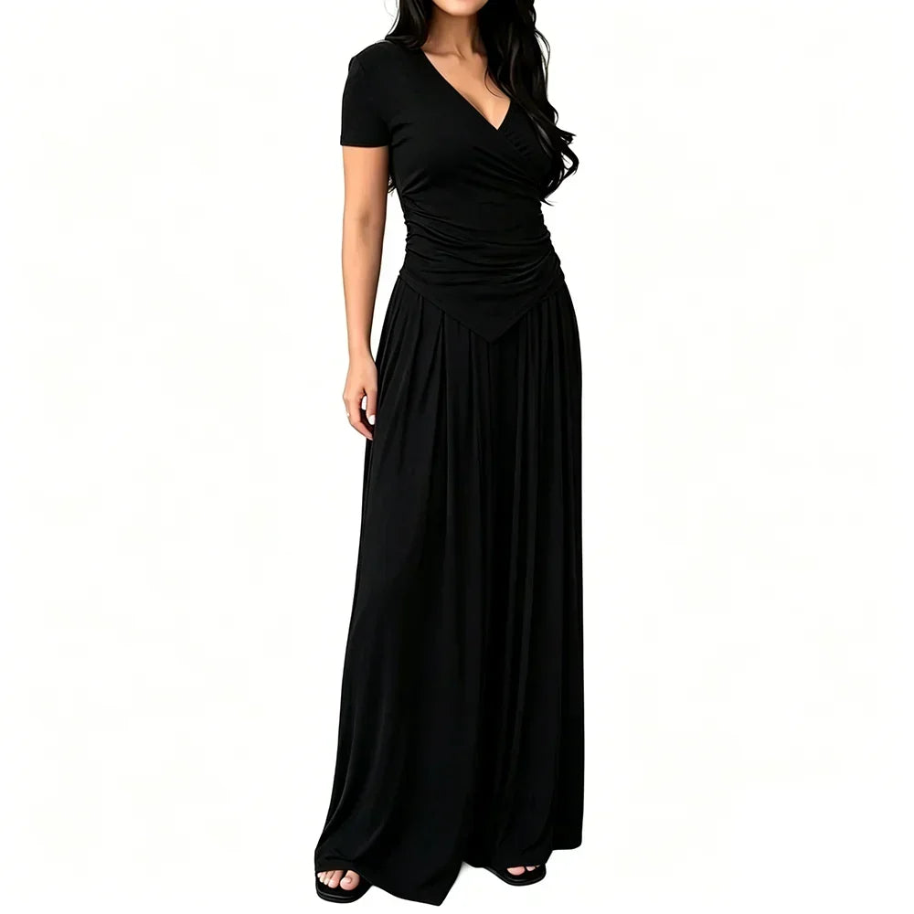 MaisonLuxe – Sophisticated Wrap Top & Wide Leg Pants Set – image 14