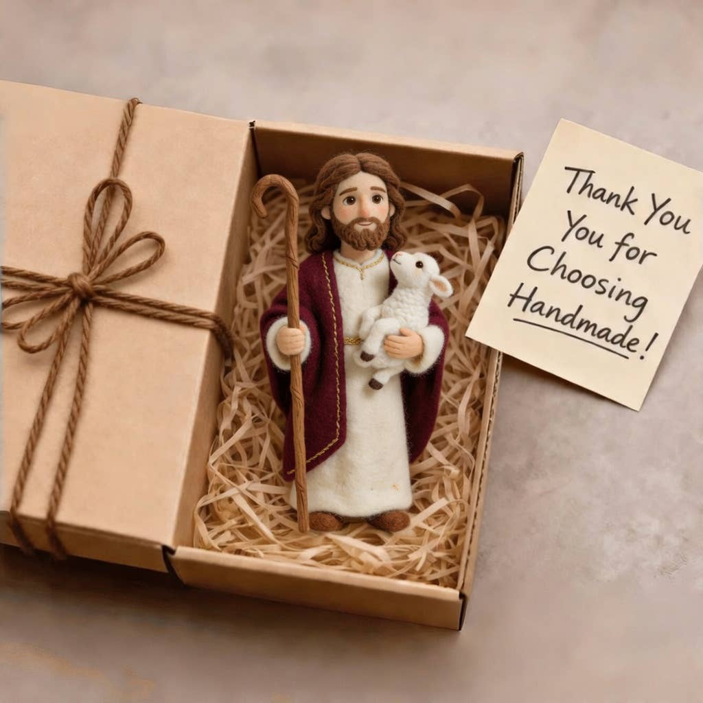 SacredShepherd – Handcrafted Christian Wool Art – image 3