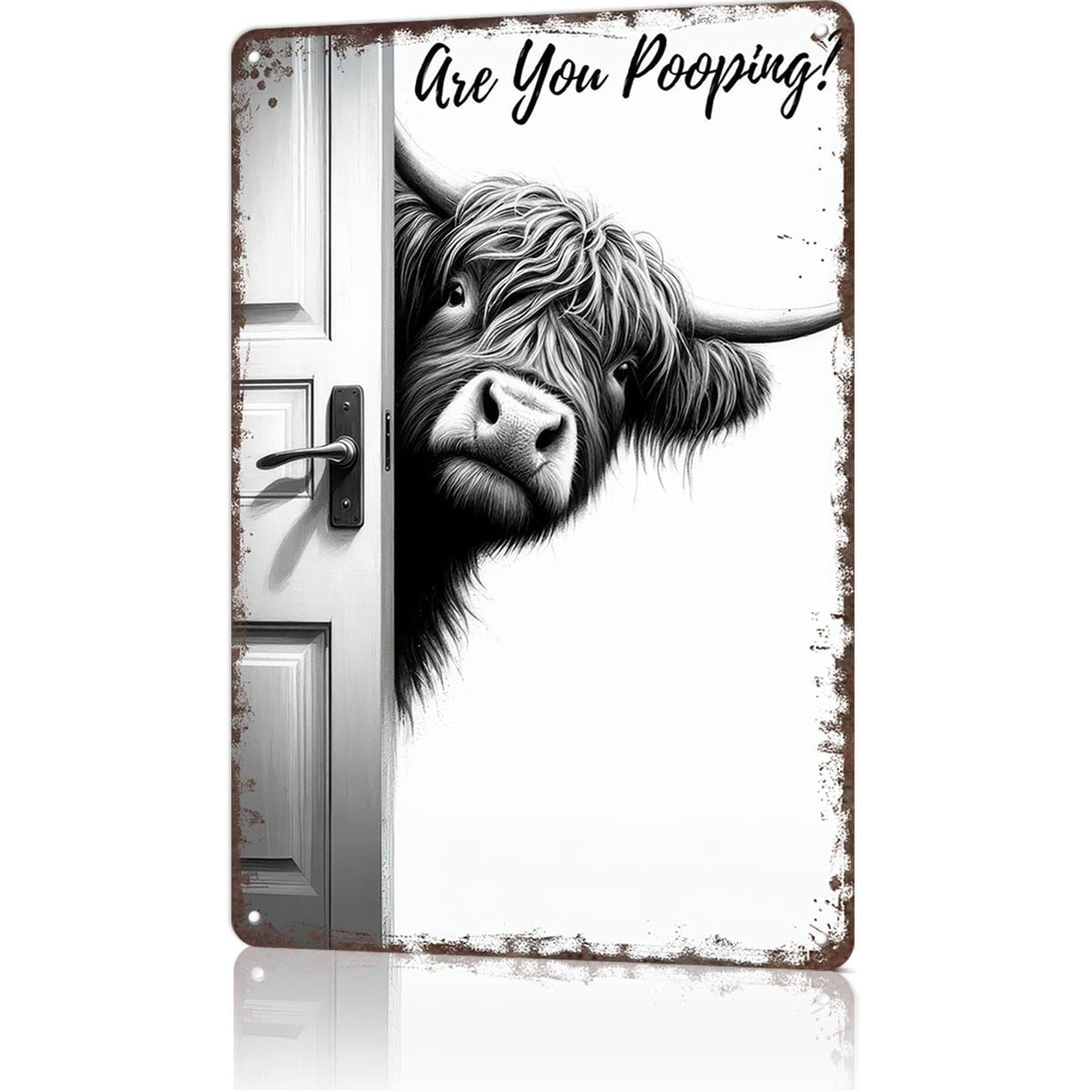 Rustic Chuckles - Quirky Highland Cow Decor – S(6*8in) / Buy 1
