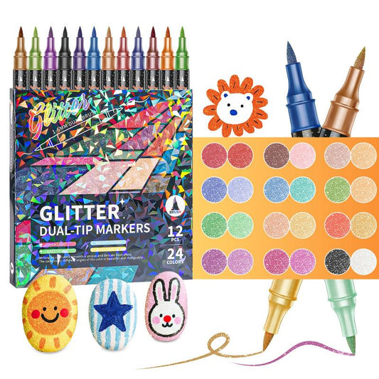 SparkBrush – Glitter Effect Art Markers – 24 Colors