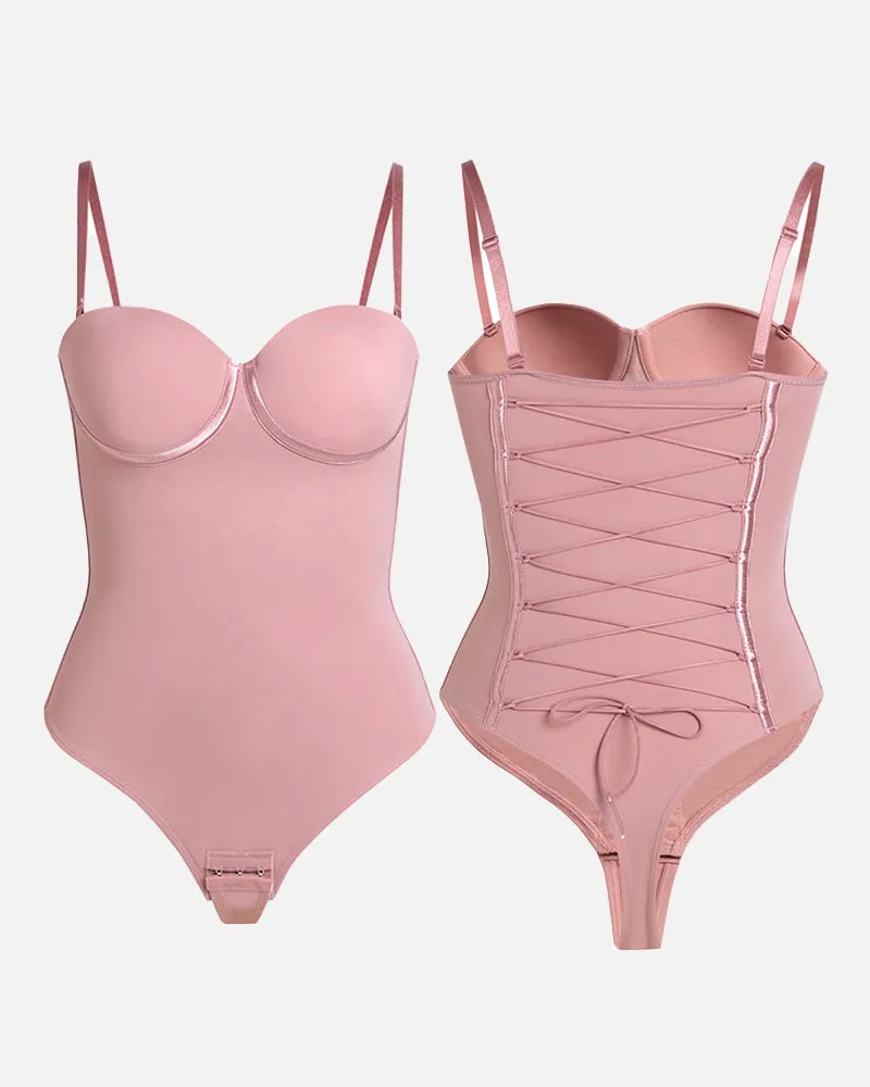 CurveLuxe – Back Lace-Up Seamless Thong Bodysuit – image 21
