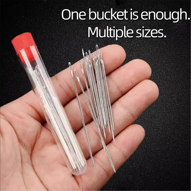 34PCS Big Eye Steel Needles Set – image 9