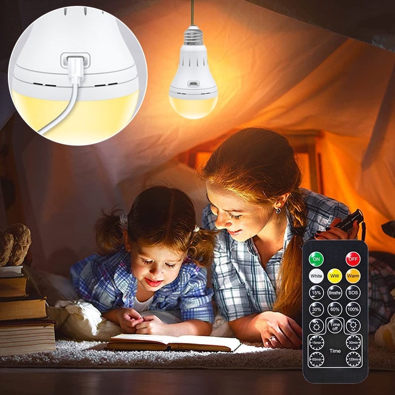 BrightEase – Rechargeable LED Bulb with Remote Control – image 2
