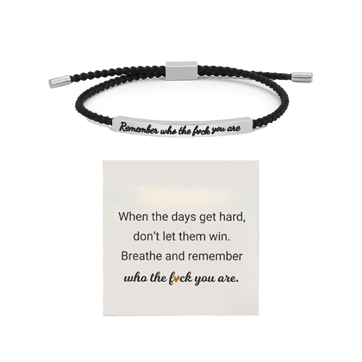 SoulSpeak – A Bracelet of Encouragement & Strength – Silver / Black