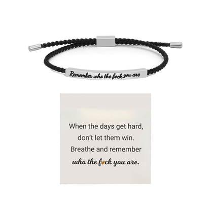 SoulSpeak – A Bracelet of Encouragement & Strength – Silver / Black