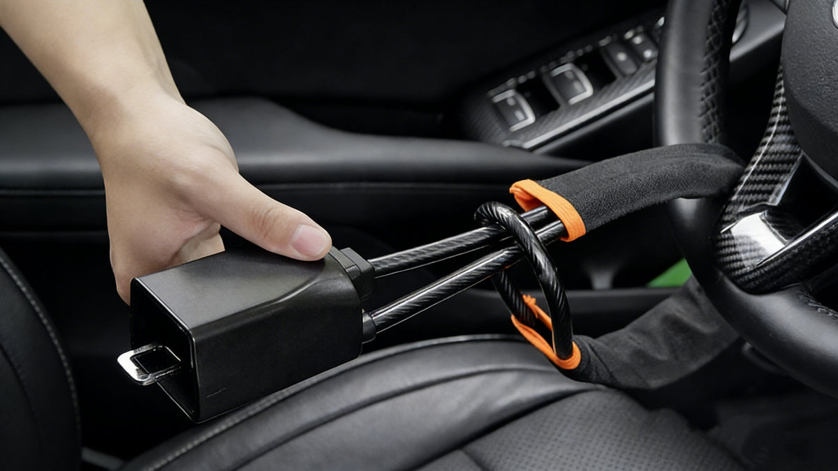 DriveDefender | Seat Belt + Steering Wheel Car Lock System – image 10