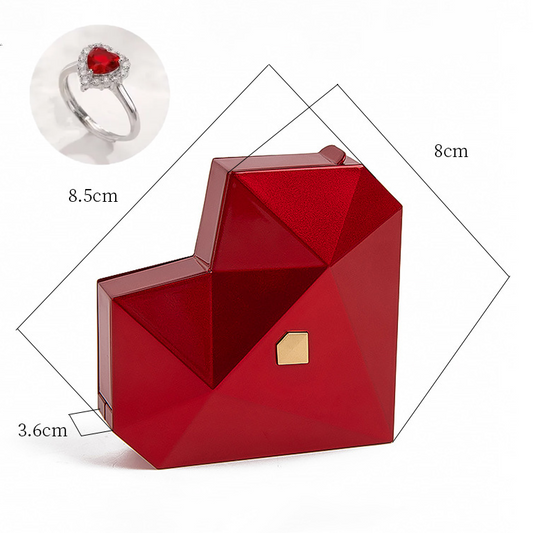 EternaBond – Heart Promise Ring Set for Her – Red / Red