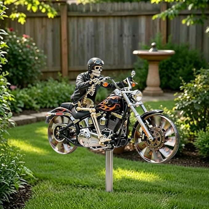ReaperRide – Biker Skull Wind Spinner – image 4