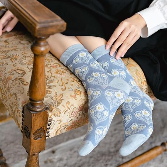 LumeFlora – Soft Cotton Embroidered Flower Socks – image 34