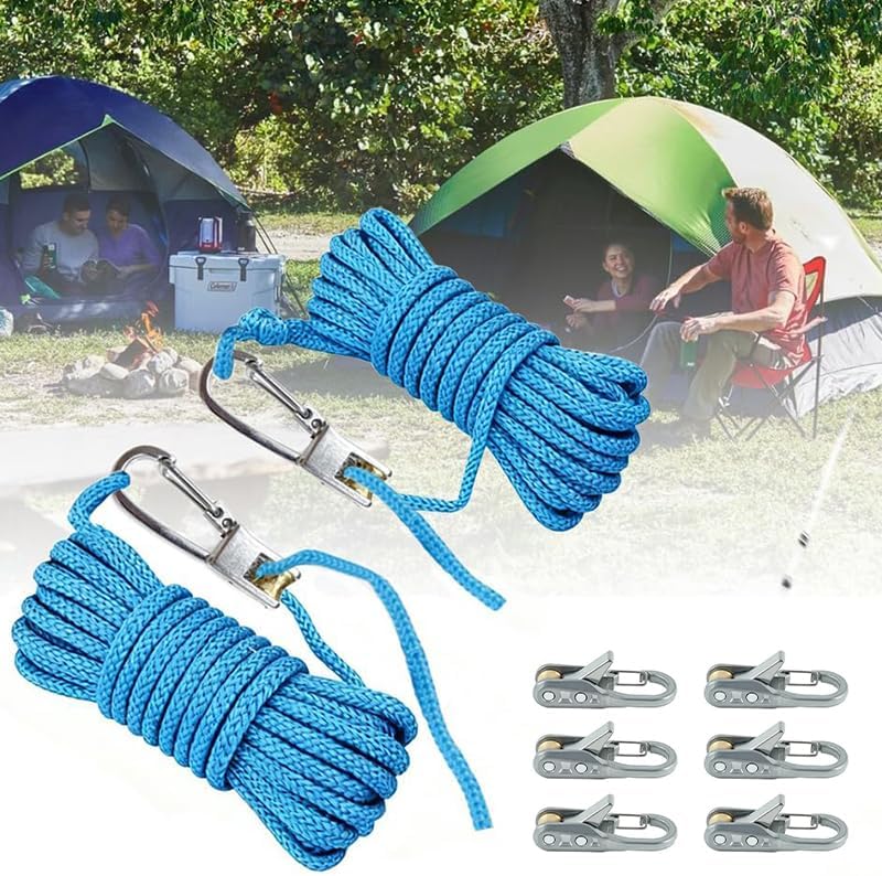 PullEase – Knot Free Rope Tensioner – 2 Pulleys + 2 Ropes (10 ft Each)