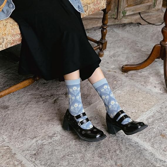LumeFlora – Soft Cotton Embroidered Flower Socks – image 35