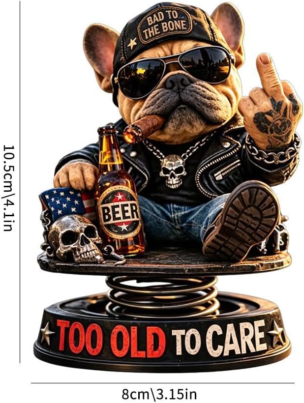 DashMood – “Too Old To Care” Dashboard Bobblehead – image 9