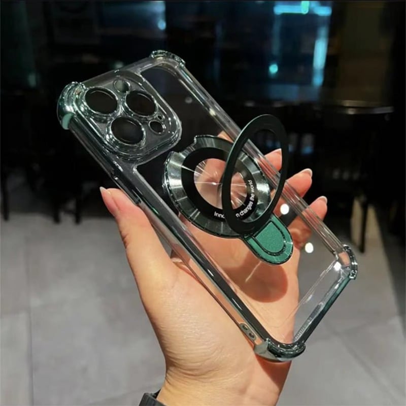 MagView Pro – Hands-Free Phone Case – Transparent / Green / iPhone 17 Pro Max