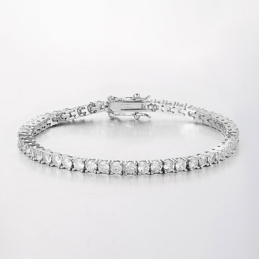 CrystalFlex – Luxury Sparkling Bracelet – Silver / 7inch
