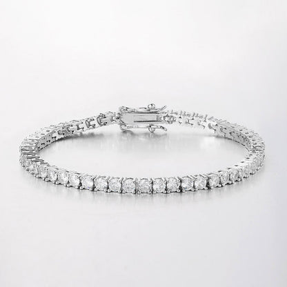 CrystalFlex – Luxury Sparkling Bracelet – Silver / 7inch