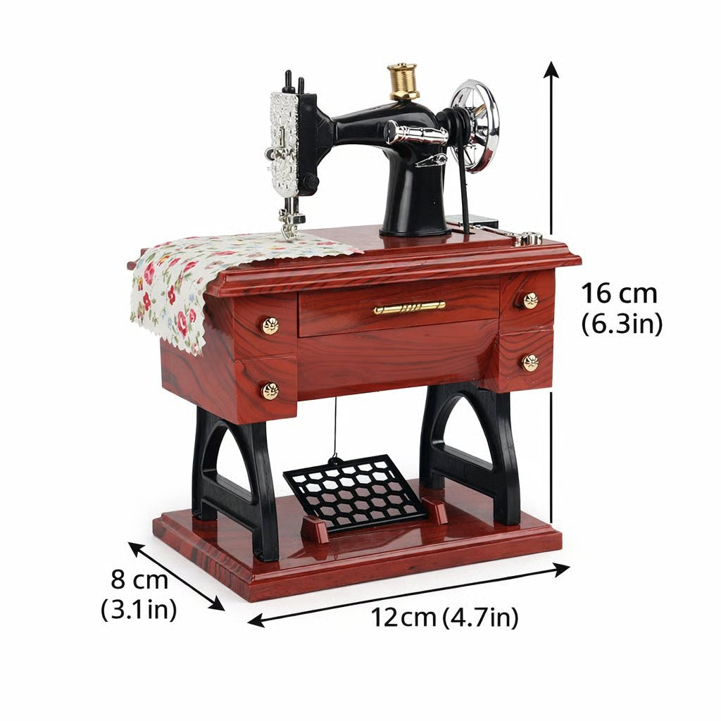 MelodyCraft – Nostalgic Sewing Machine Music Box – Small Sewing Machine Model