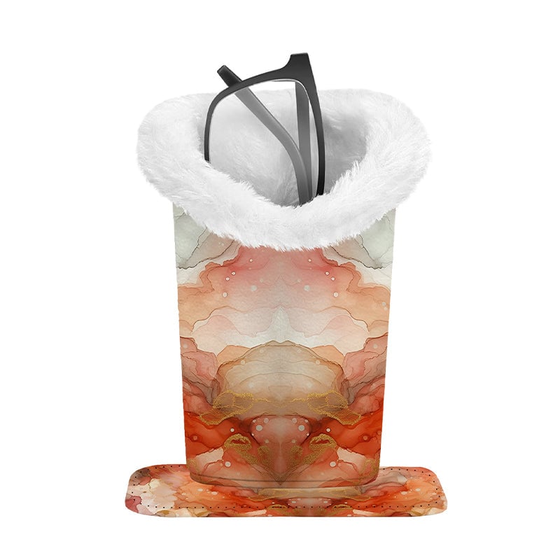 CloudSnap – Magnetic Plush Eyewear Holder – Sunset Glow