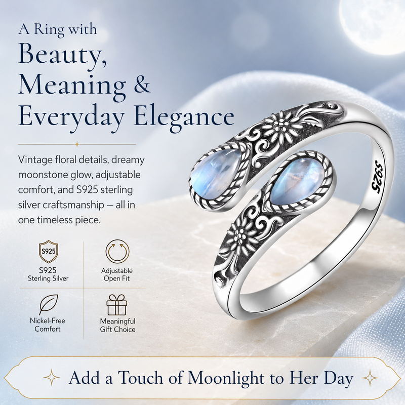 MoonPetal – Elegant Moonstone Bloom Ring – image 7