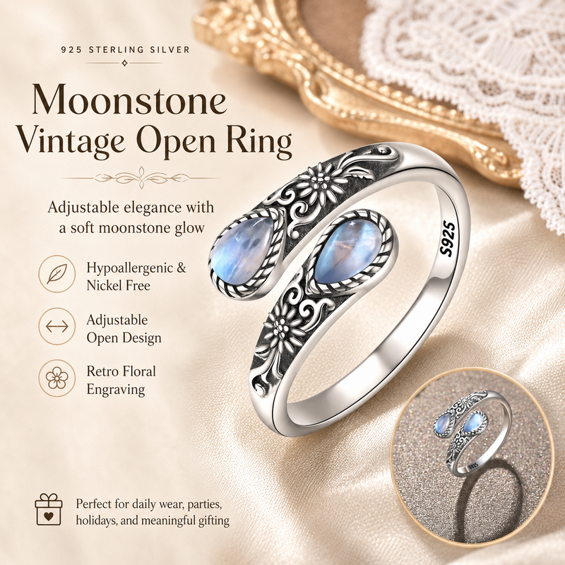 MoonPetal – Elegant Moonstone Bloom Ring – image 3