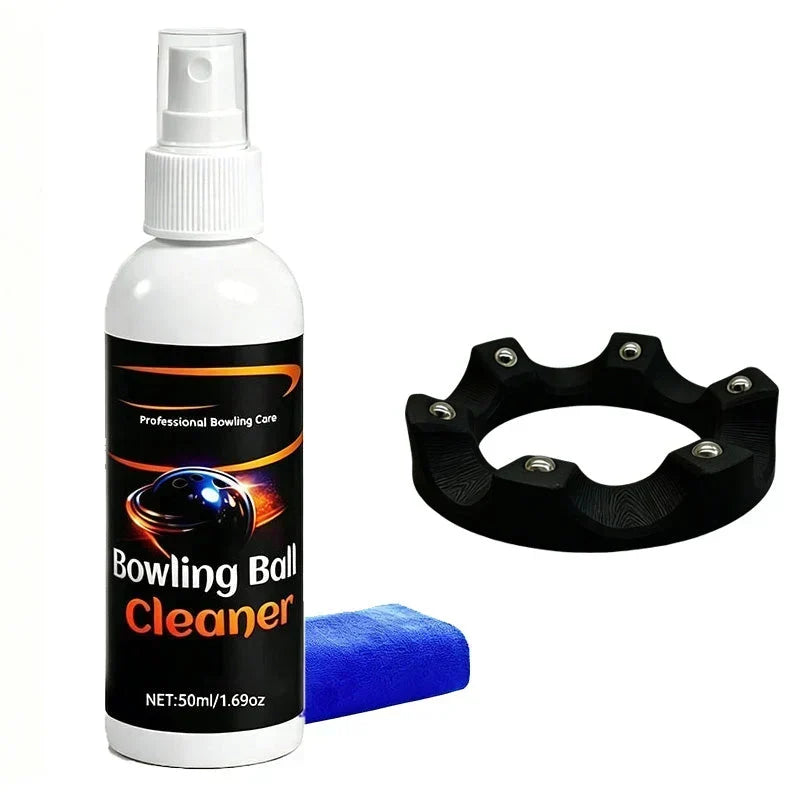 HookRestore – Bowling Ball Care System – 50ml+Towel+  360° Rotating Holder【Bowling Ball Cleaning Kit】 / Buy 1
