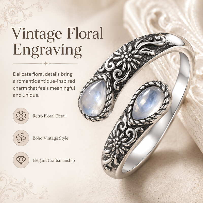 MoonPetal – Elegant Moonstone Bloom Ring – image 4