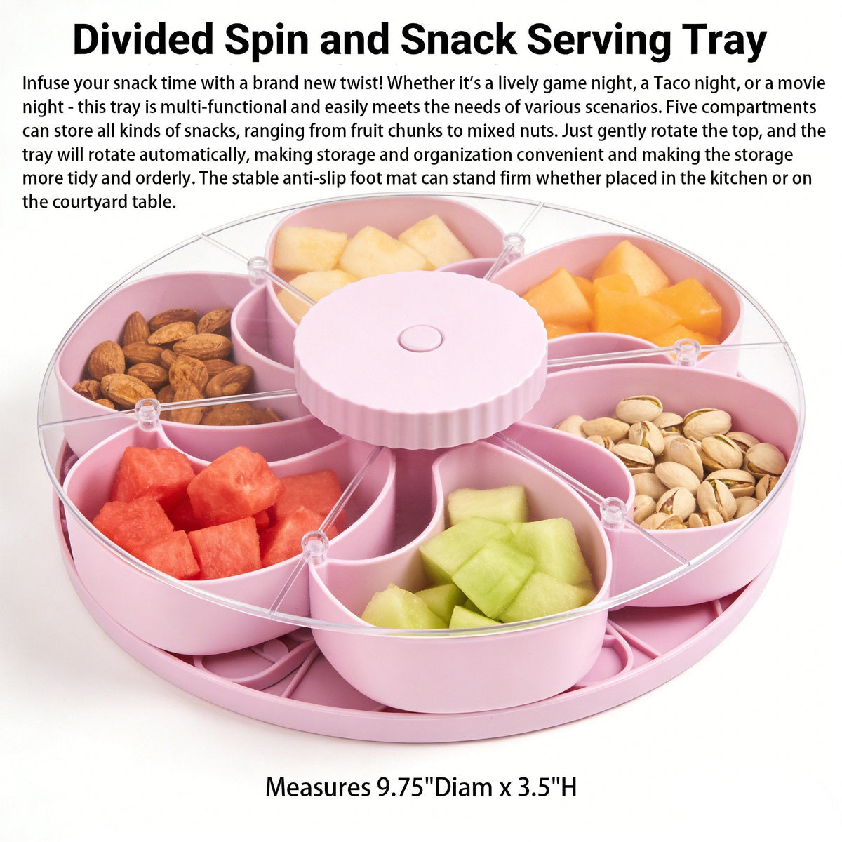 PartyTwist – Rotating Divided Tray – image 8