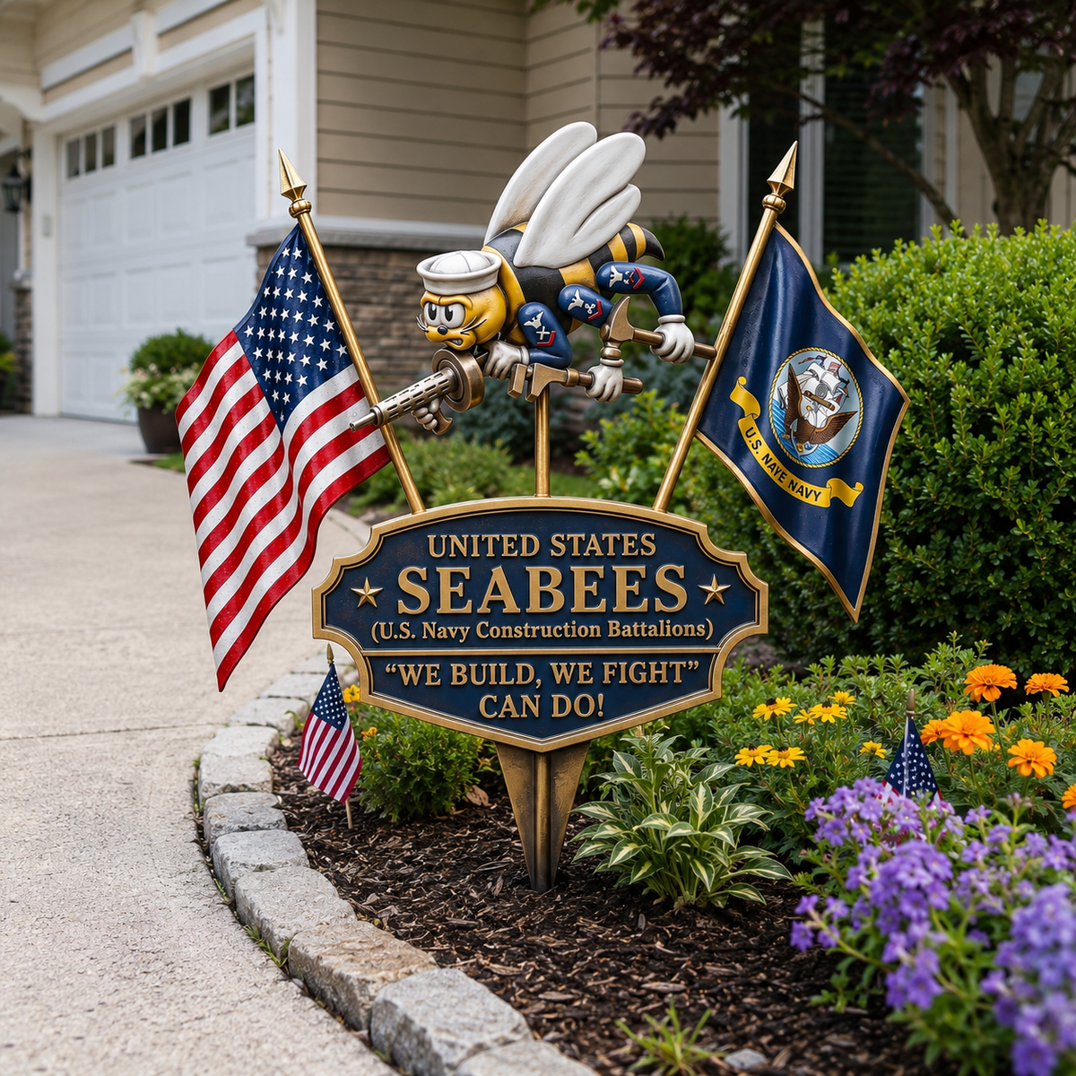 CanDoLegacy – US Navy Seabees Tribute Garden Stake – image 4