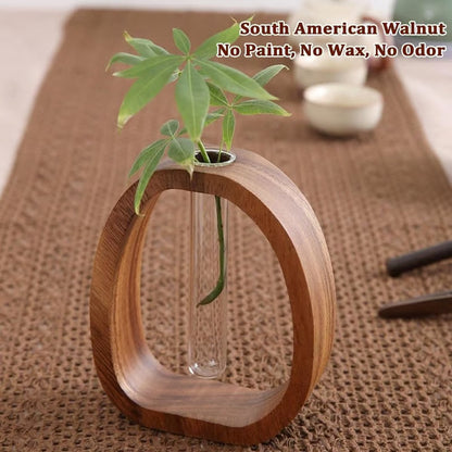 NatureNest – Solid Wood Glass Flower Vase – image 9